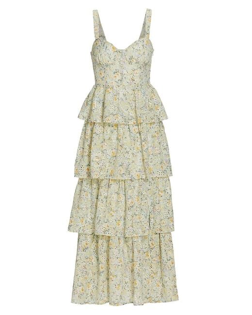 Astr Synthetic Midsummer Floral Tiered Maxi Dress | Lyst