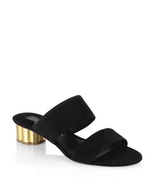 Ferragamo Belluno Flower Heel Suede 