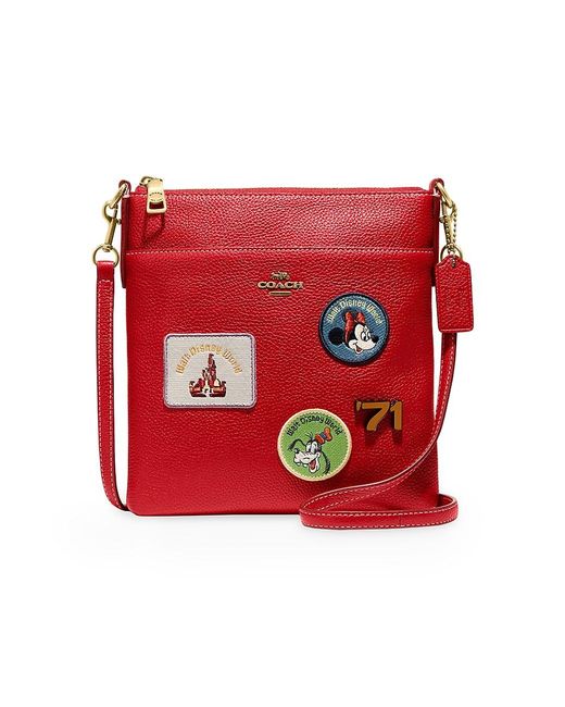 COACH Disney X Kitt Leather Crossbody Bag in Electric Red (Red) Lyst