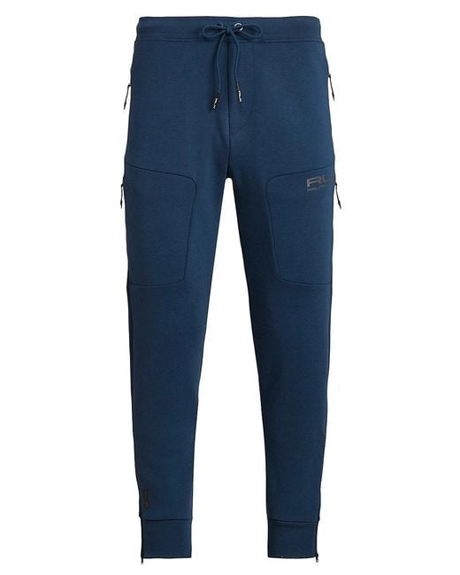 RLX Ralph Lauren Synthetic Double Knit Jogger Pants in Blue for Men | Lyst