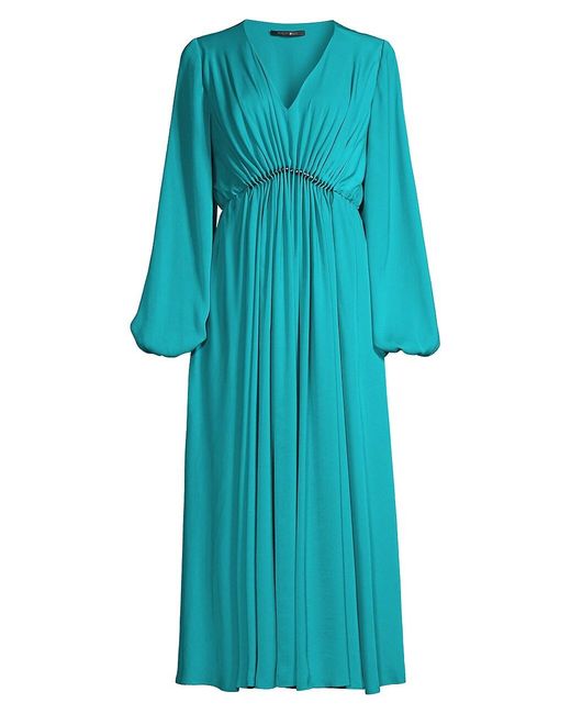 Kobi Halperin Synthetic Portia Gathered Midi Dress in Turquoise (Blue ...