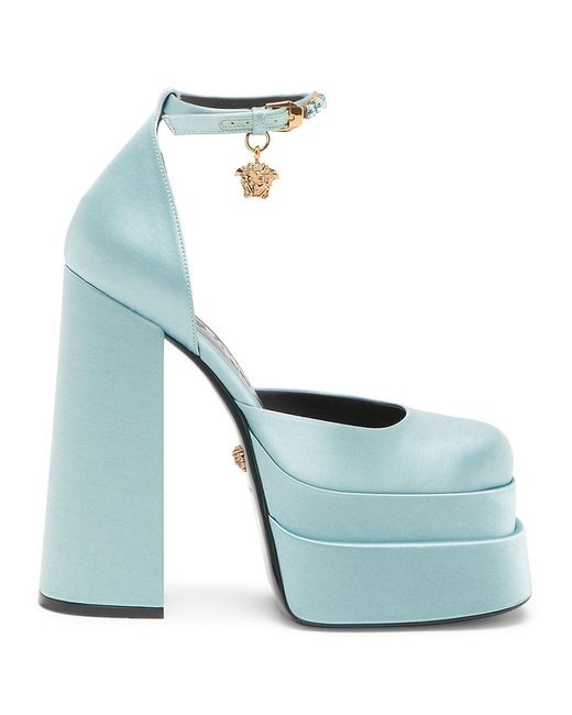 satin platforms versace