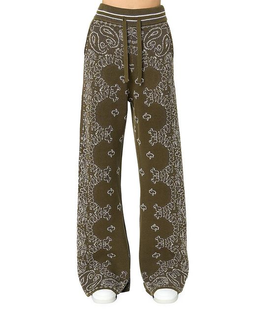 green bandana pants