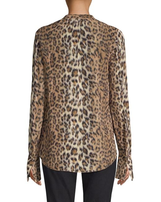 Joie Tariana Leopard - Print Shirt in Brown - Lyst