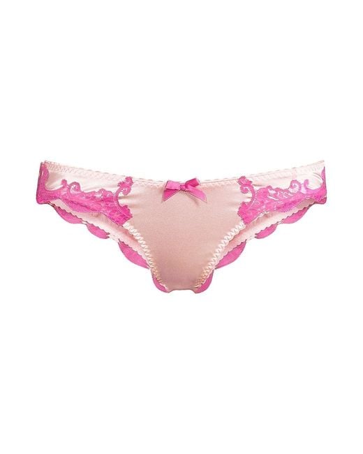 Agent Provocateur Molly Stretch Silk Brief in Pink Pink (Pink) | Lyst