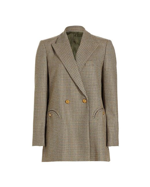 Blazé Milano Kaos Everyday Houndstooth Wool Double-breasted Blazer in ...
