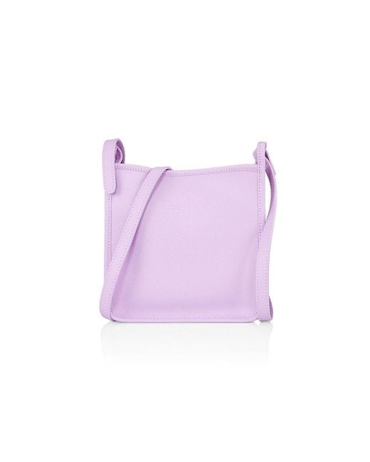 Longchamp Small Le Foulonné Leather Crossbody Bag in Lilac (Purple) Lyst