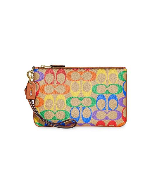 COACH Pride Coated Canvas Wristlet Lyst