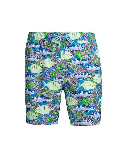 Vineyard Vines Cotton Fish Coral Chappy Swim Trunks in Blue for Men | Lyst