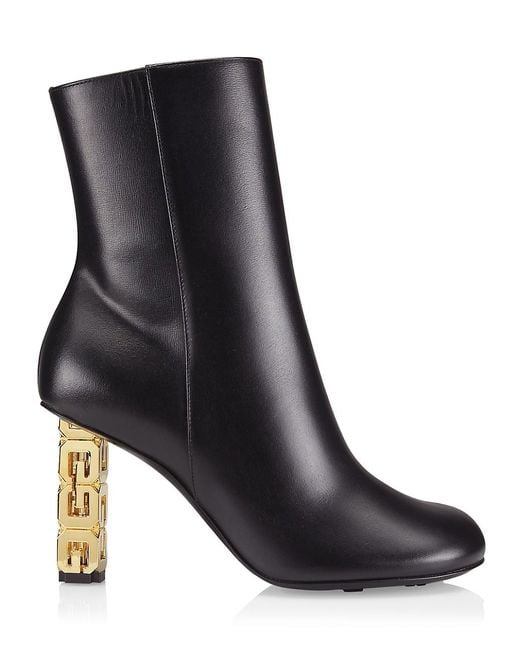 Givenchy G Cube 85 Leather Ankle Boots in Black Lyst