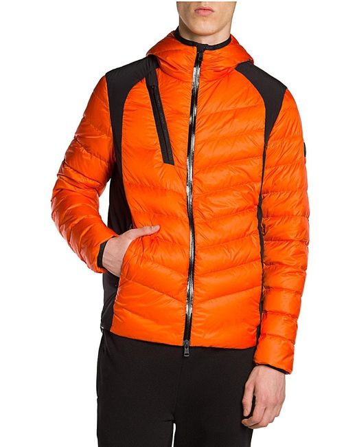 Moncler Deffeyes Hooded Down Puffer Jacket in Orange for Men | Lyst