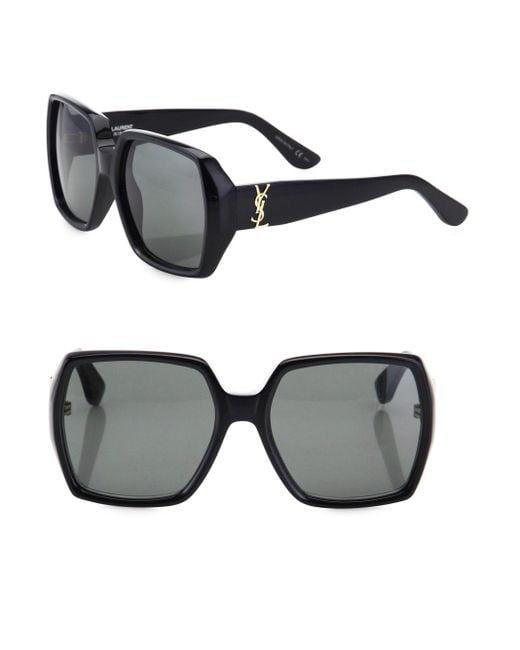 Saint Laurent Women's 58mm Oversized Square Sunglasses - Black