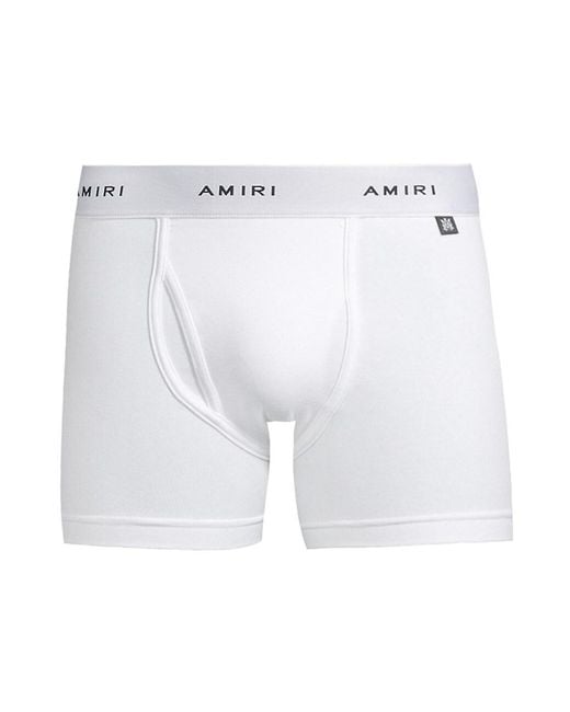 Amiri Cotton Logo Boxer Briefs in White for Men | Lyst