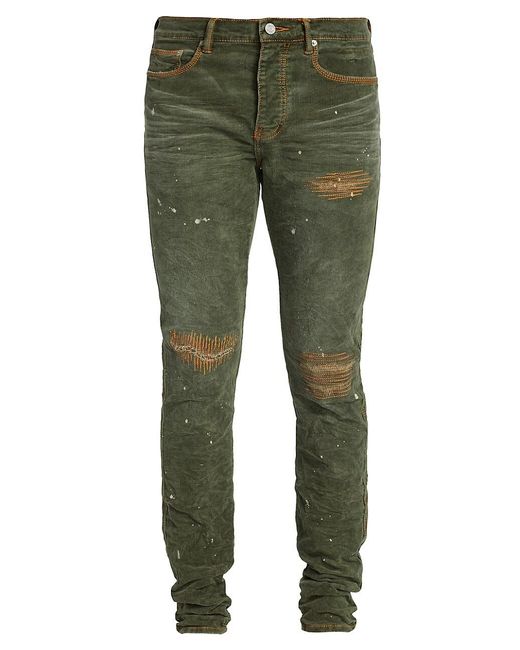 Purple Brand Denim P001 Low-rise Skinny Jeans in Green for Men | Lyst