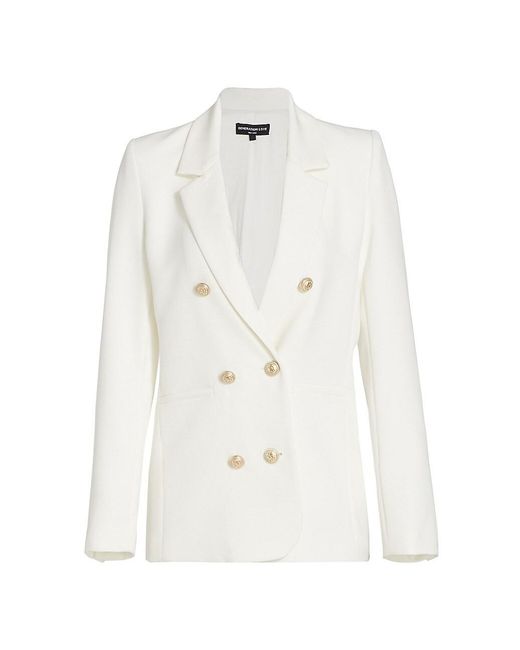 Generation Love Synthetic Leighton Tailored Crepe Blazer in White | Lyst