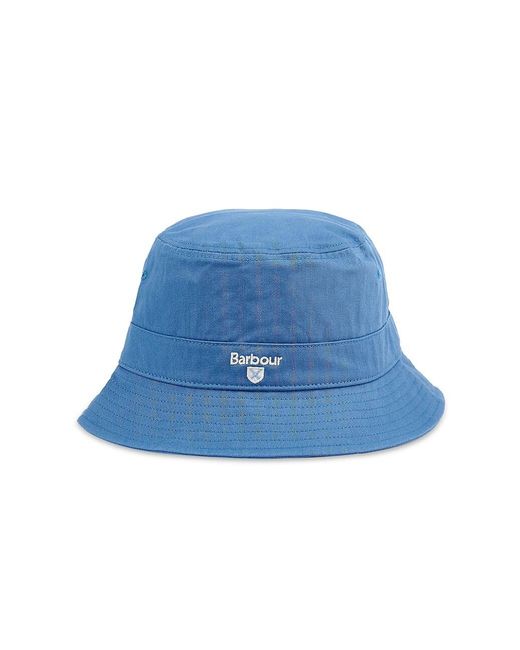 Barbour Cotton Cascade Logo Bucket Hat in Blue for Men | Lyst