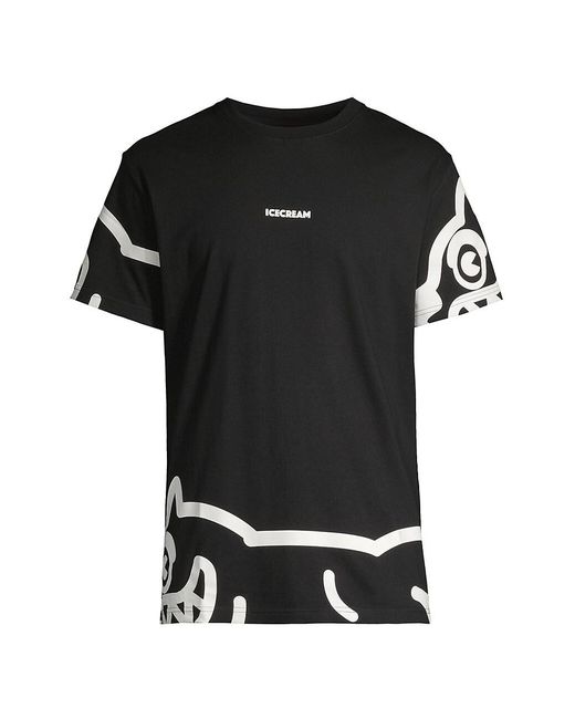 ICECREAM Runner Graphic Logo T-shirt in Black for Men | Lyst