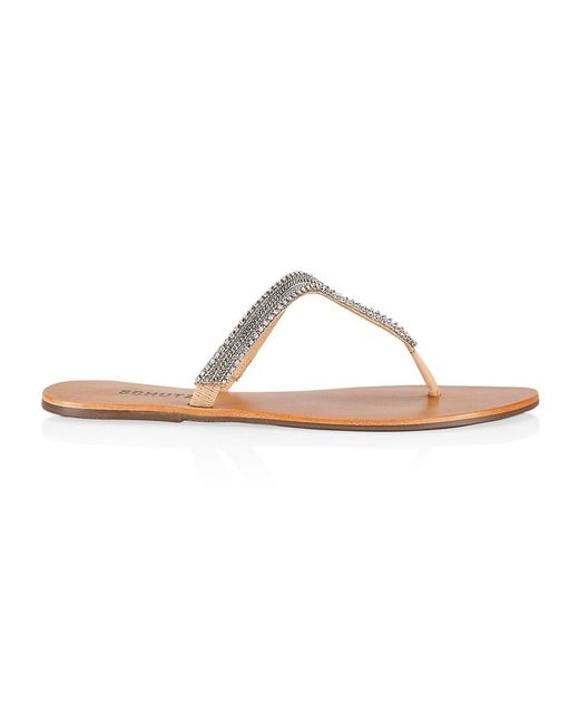 Schutz Synthetic Tilly Crystal-embellished Sandals | Lyst