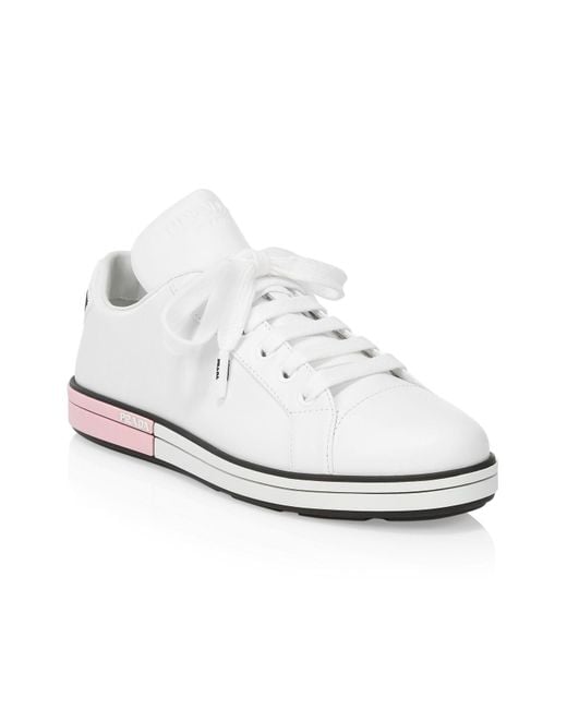 prada leather low top sneaker