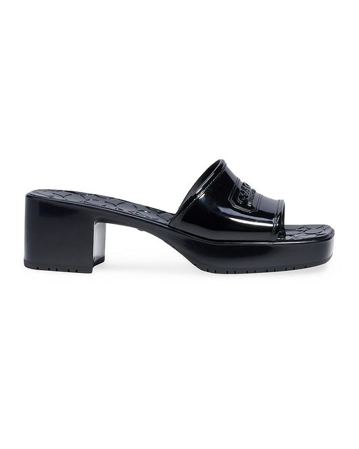 COACH Scarlett Rubber Sandals in Black | Lyst