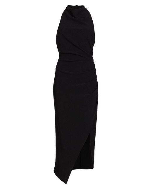 Elliatt Modern Bride Paxton Halter Midi-dress in Black | Lyst