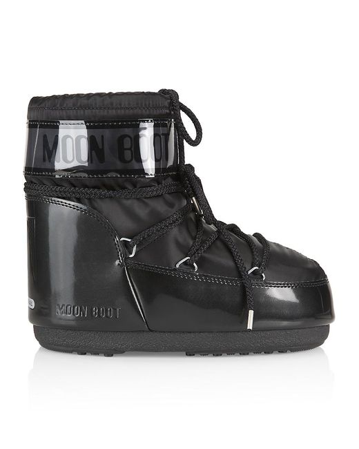 moon boot classic low glance boots black
