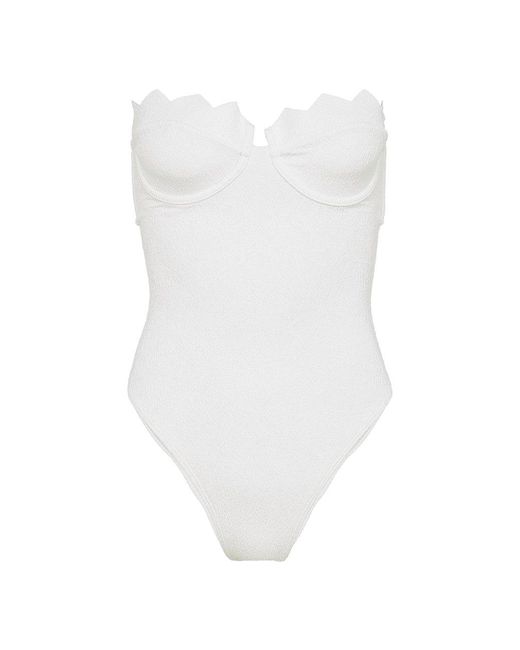 ViX Firenze Imani Strapless Onepiece Swimsuit in White Lyst