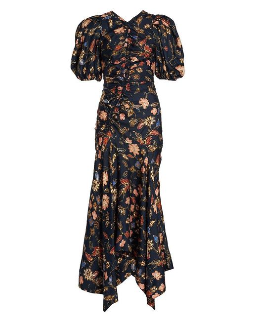 Ulla Johnson Lace Heleen Floral Maxi Dress in Black | Lyst