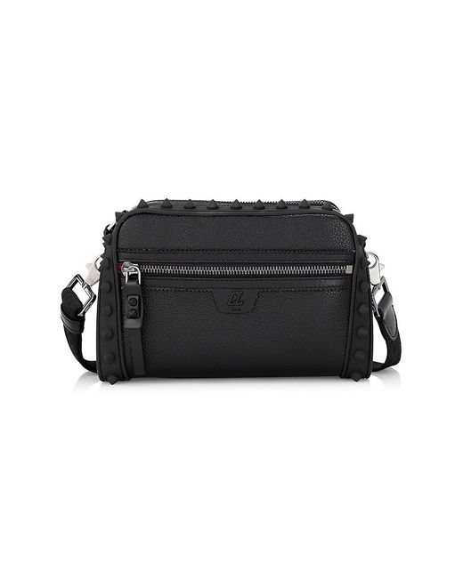 Christian Louboutin Loubitown Leather Crossbody Bag in Black for Men | Lyst