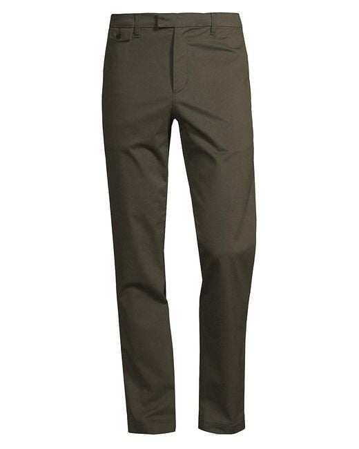 Ted Baker Cotton Genay Slim-fit Pants in Khaki (Green) for Men | Lyst