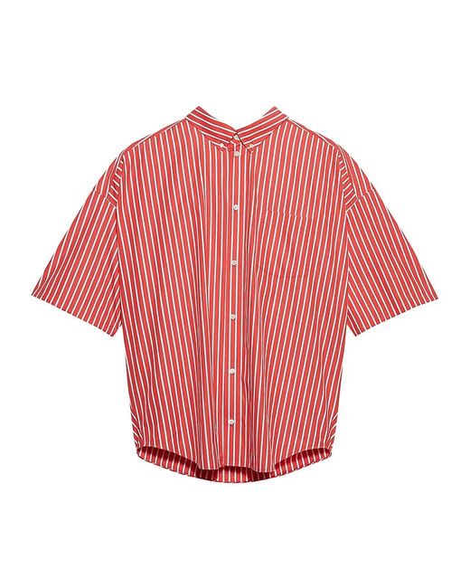 Balenciaga Cocoon Short Sleeve Swing Shirt in Pink | Lyst