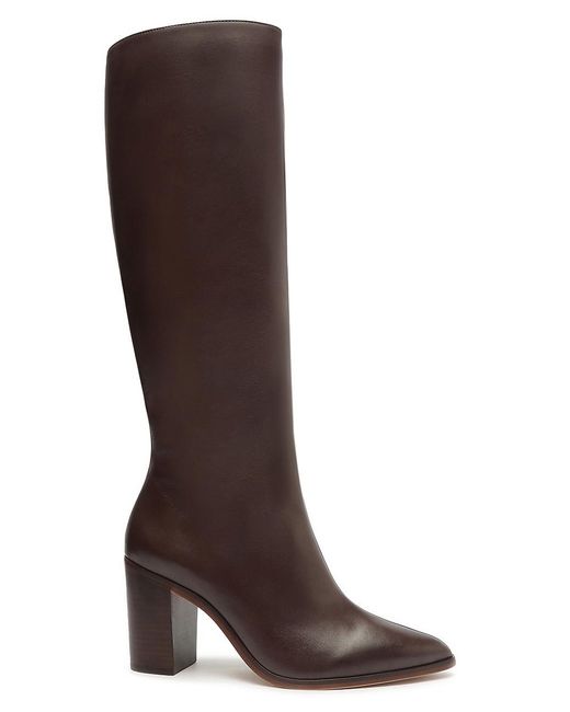 Schutz Mikki Leather High-heel Boots in Brown | Lyst