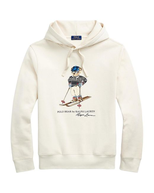 Polo Ralph Lauren Polo Bear Fleece Hoodie in White for Men Lyst