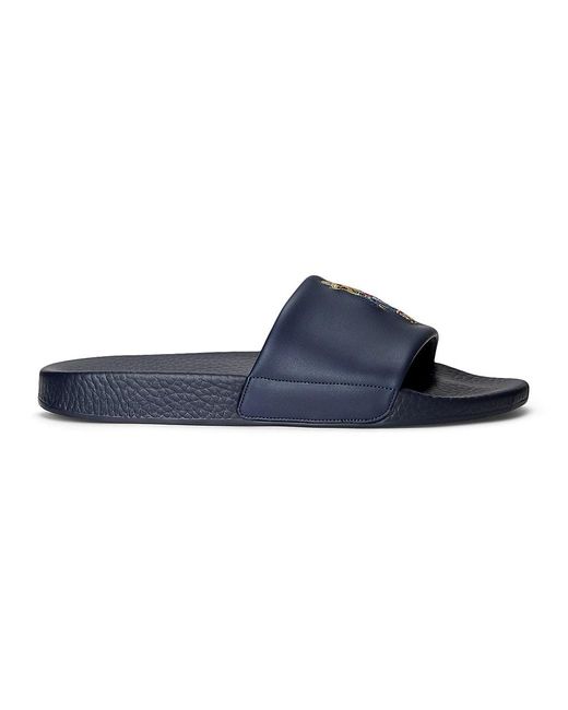 Polo Ralph Lauren Polo Bear Slide Sandals in Blue for Men | Lyst