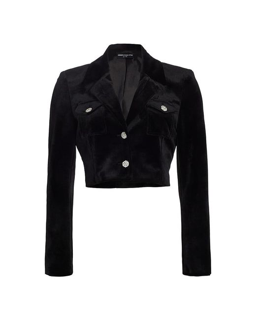 Generation Love Genesis Velvet Blazer in Black | Lyst