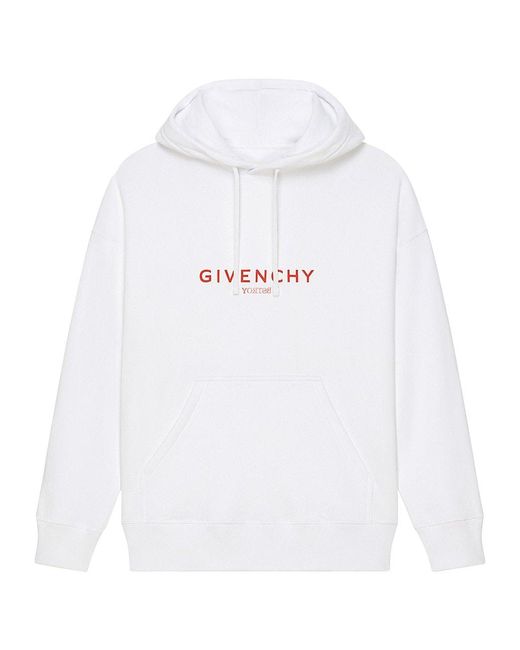 Givenchy Slim Fit Hoodie In Printed Felpa in White for Men | Lyst
