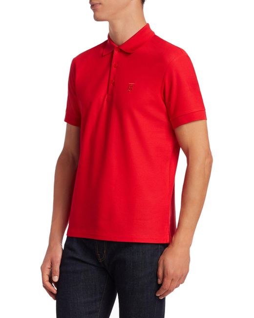 red burberry polo mens