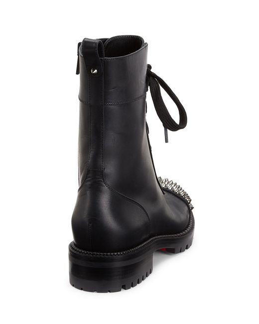 studded buckle boots louboutin