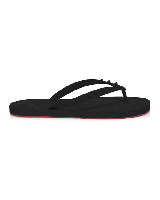 louboutin spike flip flops