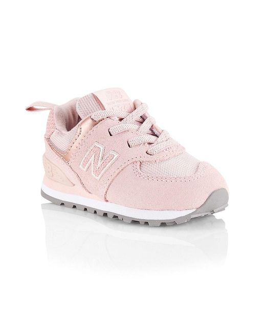 New Balance Baby's & Little Girl's 574 Bungee Laceup Sneakers in Pink