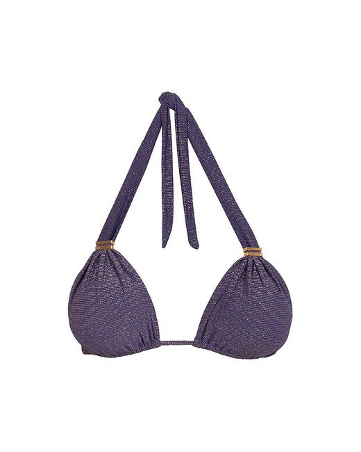 ViX Synthetic Bia Triangle Bikini Top in Blue | Lyst