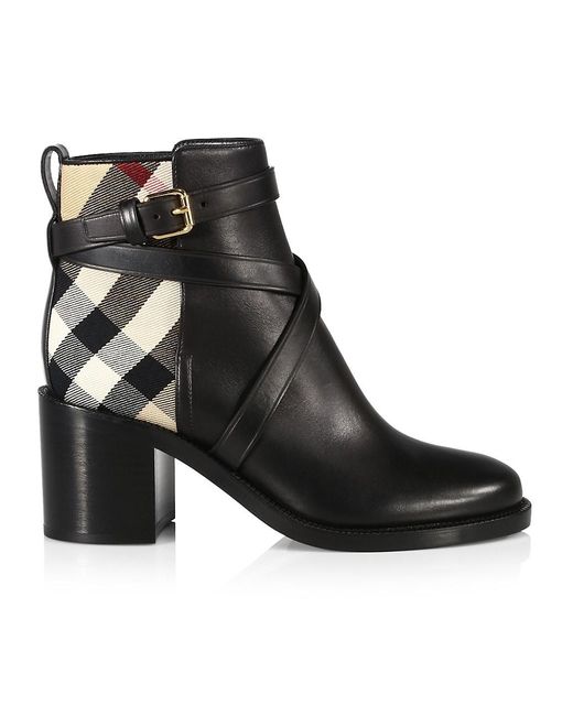 pryle equestrian check ankle booties