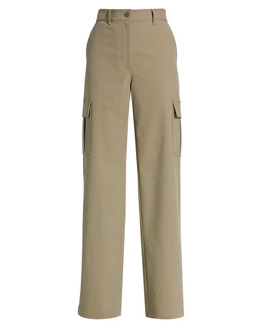 Theory High-rise Cargo Pants in Natural | Lyst