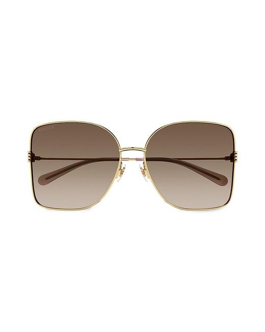 Gucci 60mm Butterfly Sunglasses in Brown Lyst