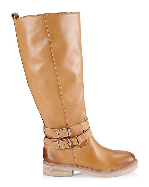 Sam Edelman Freda Tall Leather Riding Boots in Brown Lyst