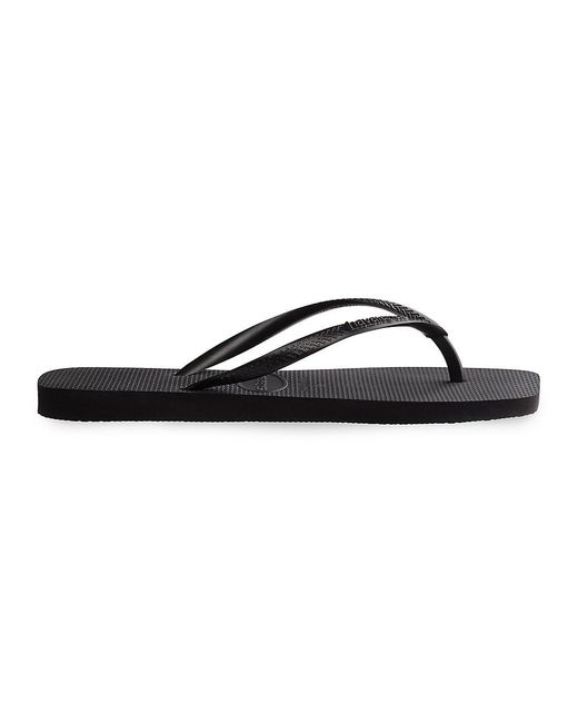 Havaianas Slim Square-toe Flip-flops in Black | Lyst