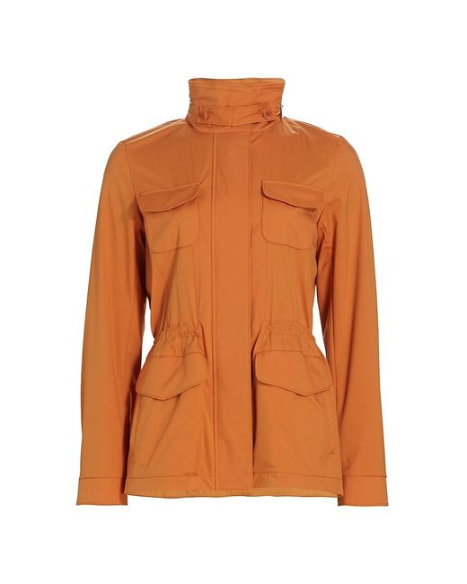 Loro Piana Cashmere Traveller Hooded Wind-storm Jacket in Orange | Lyst