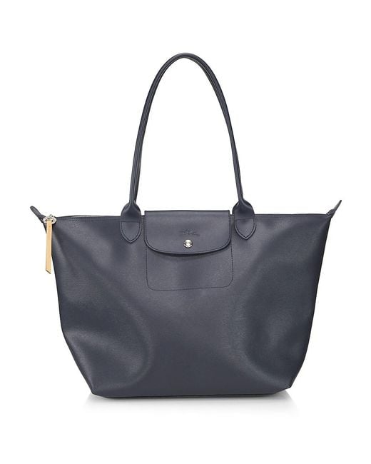 Longchamp Canvas Large Le Pliage City Shoulder Tote in Navy (Blue) Lyst