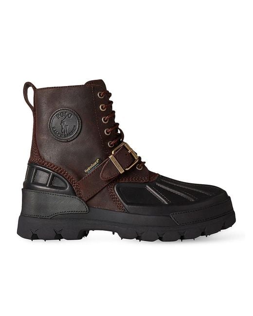 Polo Ralph Lauren Oslo High Waterproof Leather-suede Boots in Brown for ...