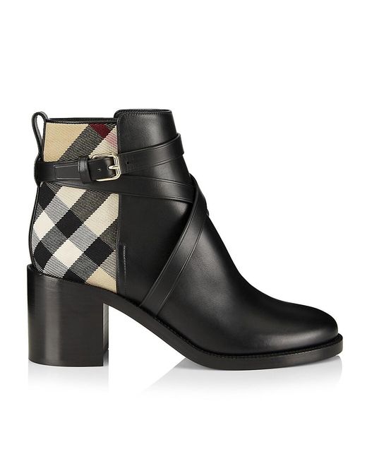 pryle equestrian check ankle booties